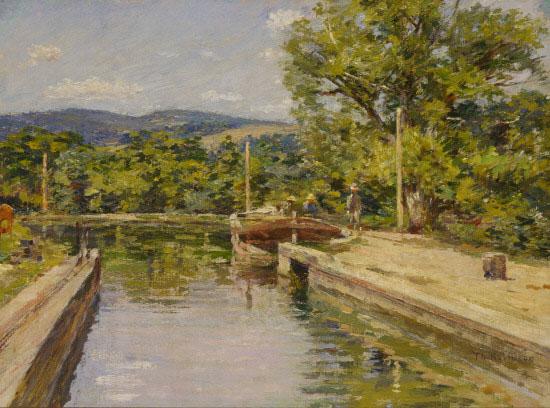 Theodore Robinson Canal Scene